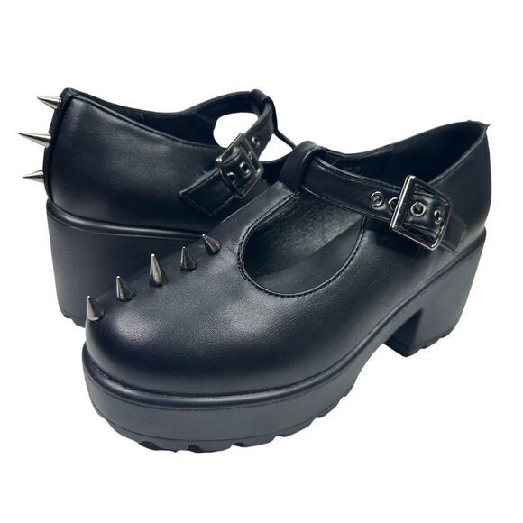Koi Footwear x Dolls Kill Spiked Sai Mary Janes - Size 5 - Picture 3 of 11